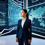 A professional female AI ethicist, fully clothed in a modest business suit, standing thoughtfully in a modern, clean data analysis lab. In the background, abstract, transparent holographic data visualizations glow softly, symbolizing complex algorithmic processes and the pursuit of explainable AI. The atmosphere is bright, focused, and intellectual. safe for work, appropriate content, fully clothed, professional, modest clothing, perfect anatomy, correct proportions, natural pose, well-formed hands, proper finger count, natural body proportions, high-resolution, professional studio photography.