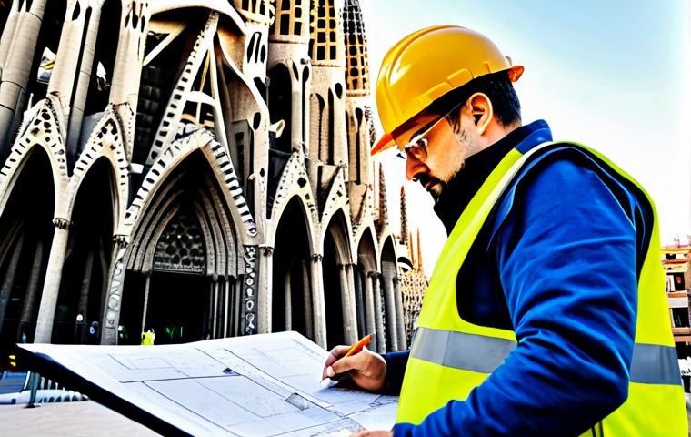 AI 윤리와 AI 윤리적 AI 투자 - **Prompt:** A professional architect, fully clothed in appropriate attire, reviewing blueprints on a...