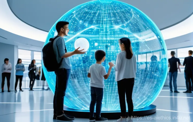 AI 윤리와 AI 윤리적 AI 학습 방법 - **Prompt:** An artistic and symbolic representation of 'Fairness in AI and Data Equity.' The image f...