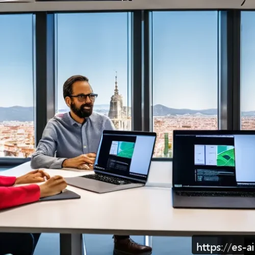 AI 윤리와 AI 사용 가이드 - A diverse group of Spanish-speaking professionals including data scientists, ethicists, and regulato...