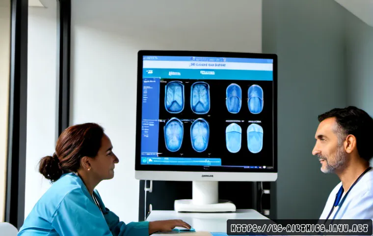 AI 윤리와 의료 AI - Photorealistic modern public hospital in Spain, a diverse Spanish medical team and an elderly patien...